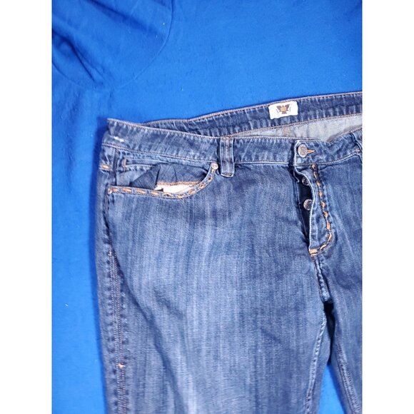 Vintage ANTIK DENIM Men's Jeans Button Fly Blue Jeans Metal studs  Size 42 - Picture 10 of 16